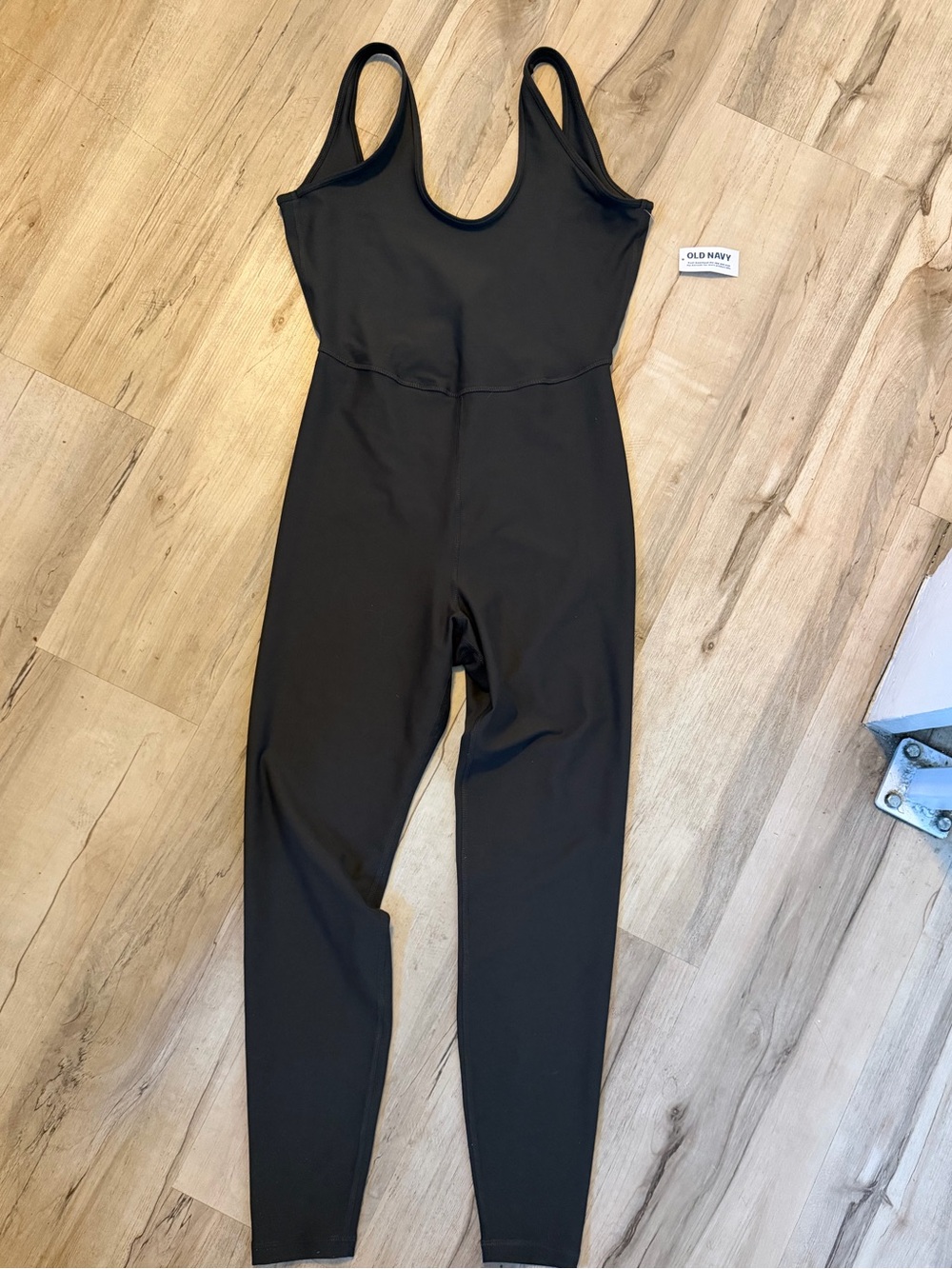 Black Scoop Back Activewear Jumpsuit Romper One Piece